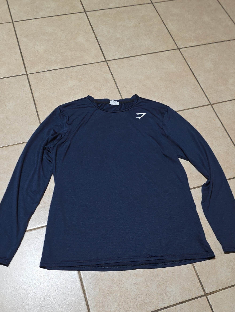 Gymshark Navy Blue Long Sleeve Performance Top